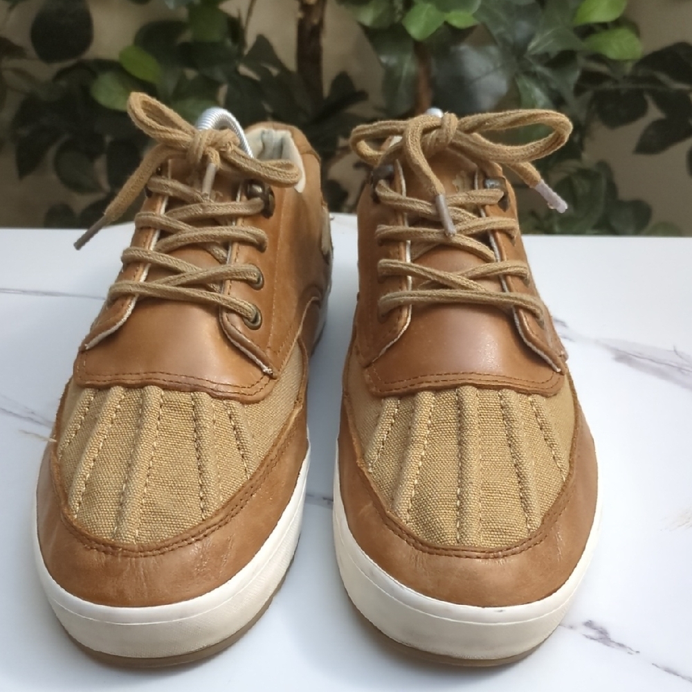 Men's Tan Leather Casual Shoes - Picture 2 of 11